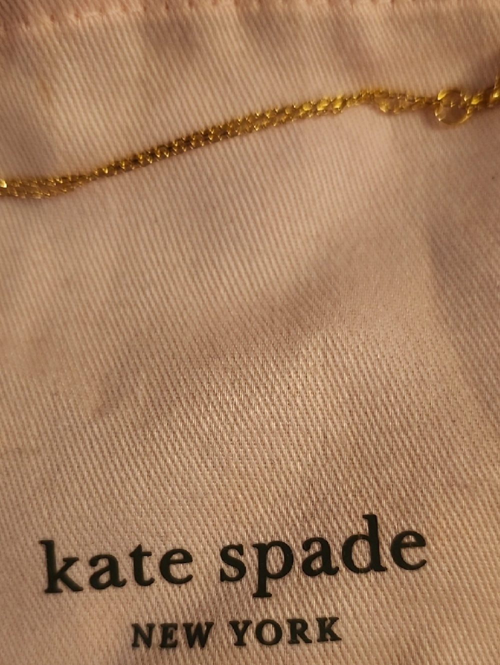 Kate Spade Gold-Tone Necklace with Light Amethyst Stone & Matching Stud Earrings - Picture 2 of 6